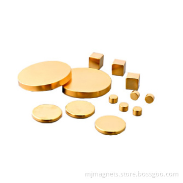 Custom Shaped Neodymium Magnet in Gold Plated